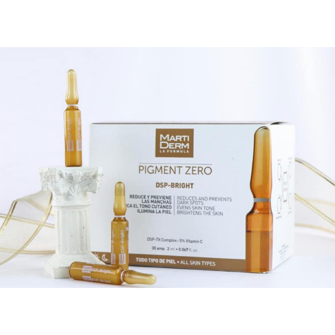 Ampoule Serum MartiDerm Pigment Zero DSP Bright Dưỡng Sáng Đều Màu Da, Giảm Mờ Đốm Sắc Tố Thâm