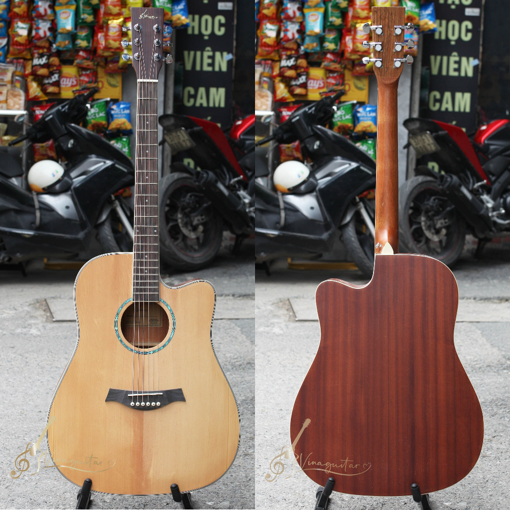 [Hỏa tốc] Đàn Guitar Acoustic VG-TR1x Size 41inch Full Size Gỗ Tốt Có Ty Chỉnh Cần Tặng 12 Phụ Kiện