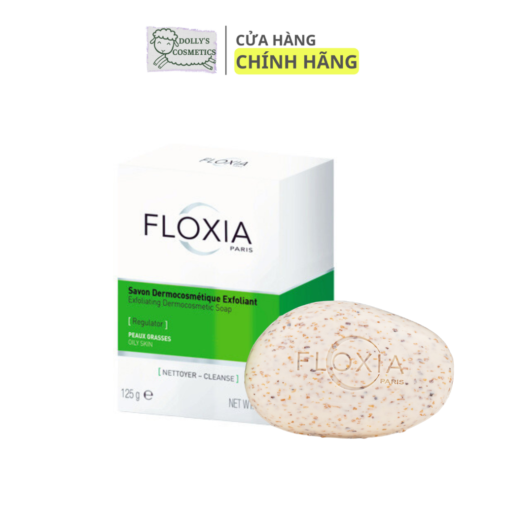 Xà Phòng Tắm Tẩy Tế Bào Chết Giảm Mụn Cho Da Nhờn Floxia Exfoliating Dermocosmetic Soap Regulator 125g