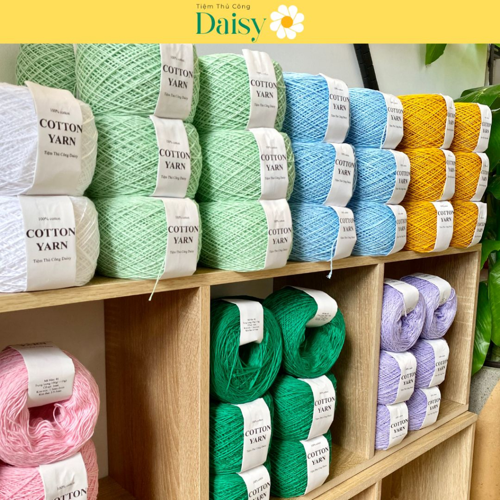 Sợi hè cotton yarn 100% siêu mềm mát-móc áo váy cho người lớn và em bé