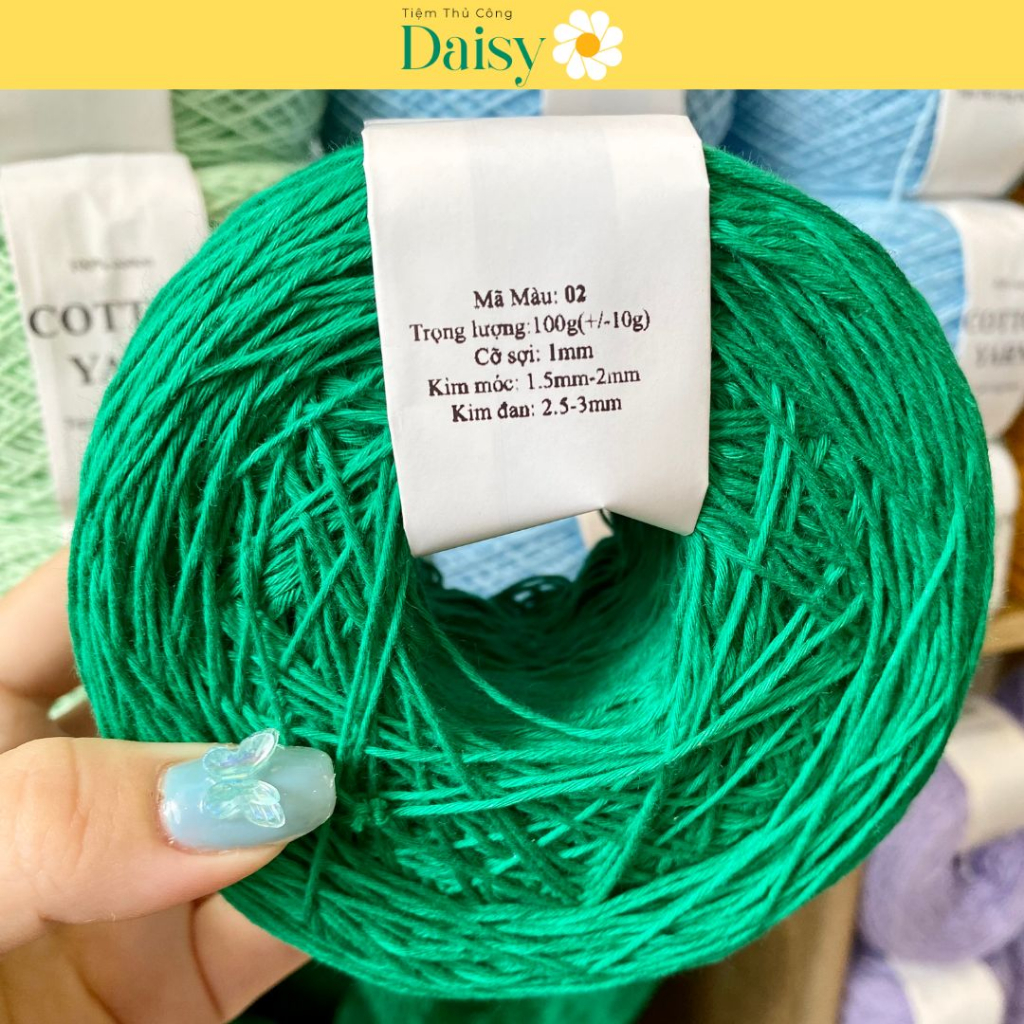 Sợi hè cotton yarn 100% siêu mềm mát-móc áo váy cho người lớn và em bé