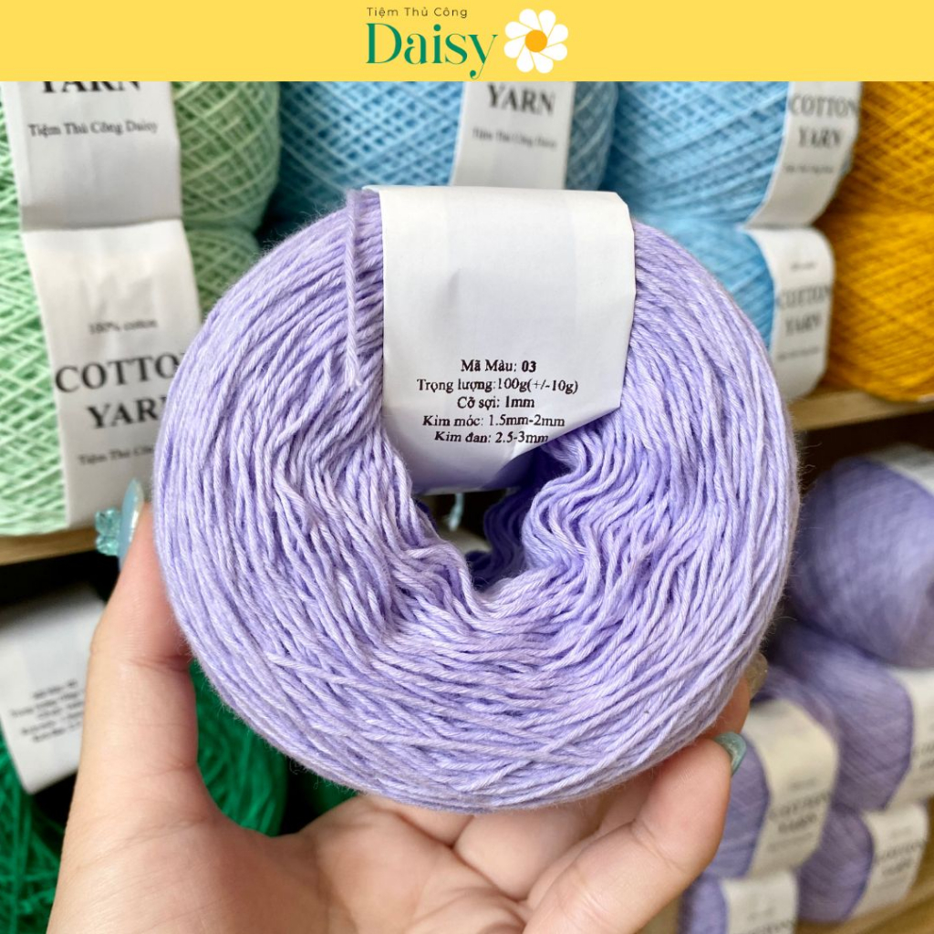 Sợi hè cotton yarn 100% siêu mềm mát-móc áo váy cho người lớn và em bé
