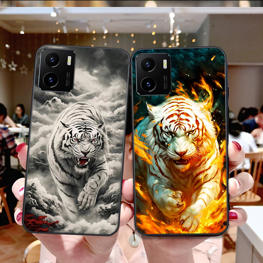 Ốp Vivo Y15 / Y15S in hình họa tiết rồng hổ 3d đẹp chất hot trend 2023