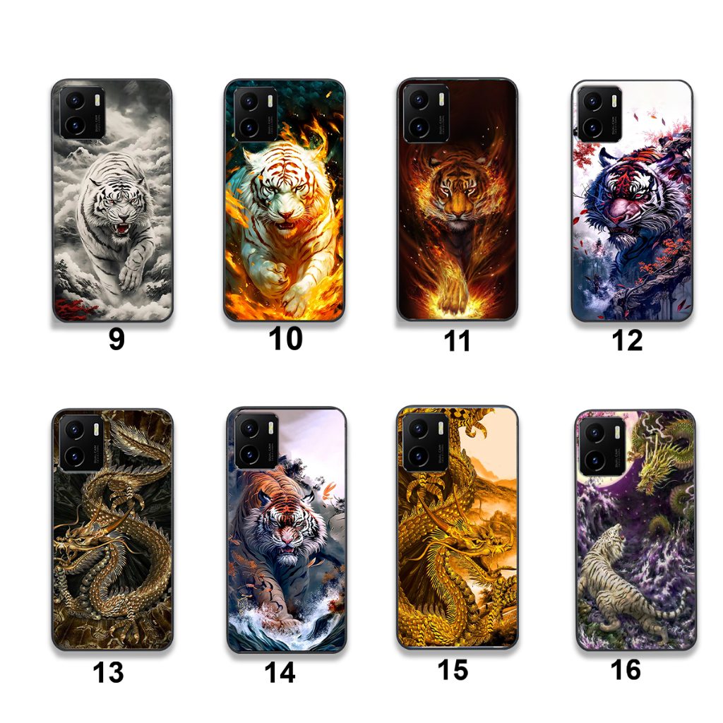 Ốp Vivo Y15 / Y15S in hình họa tiết rồng hổ 3d đẹp chất hot trend 2023