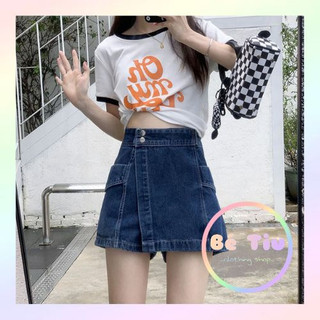 Chân Váy Quần Short Giả Chân Váy Jean Denim Thoải Mái Năng Động Có Túi Hai Màu Trending Phù Hợp Với Mọi Lứa Tuổi