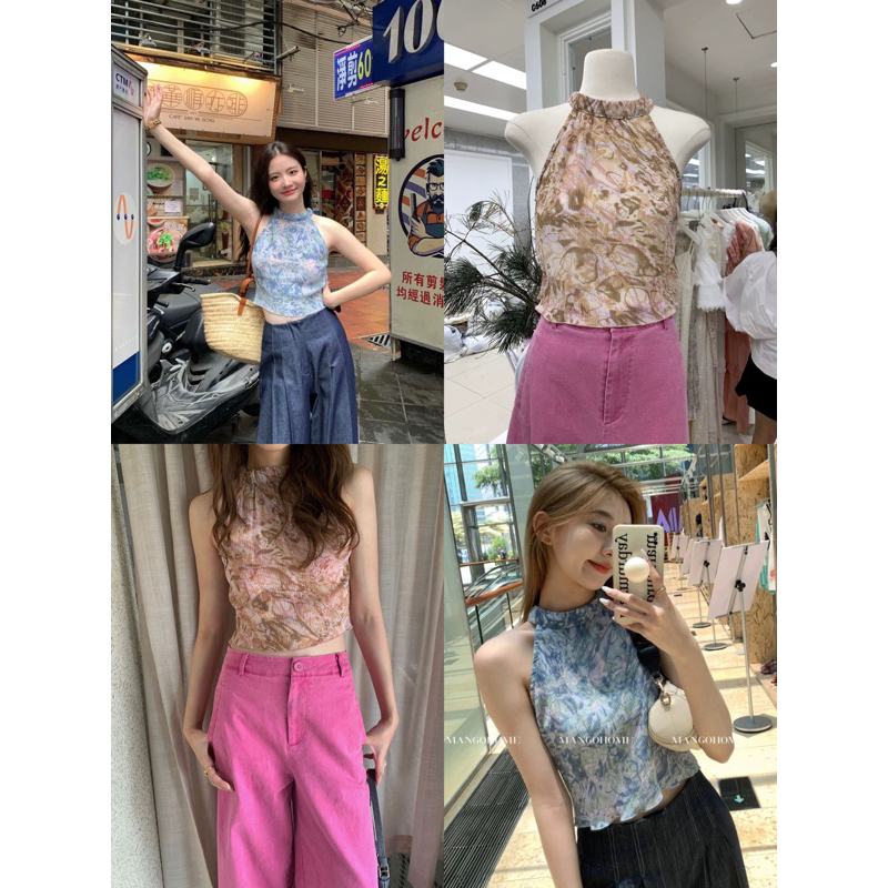 Áo yếm hoa korea [HÌNH THẬT CHỤP TẠI SHOP]