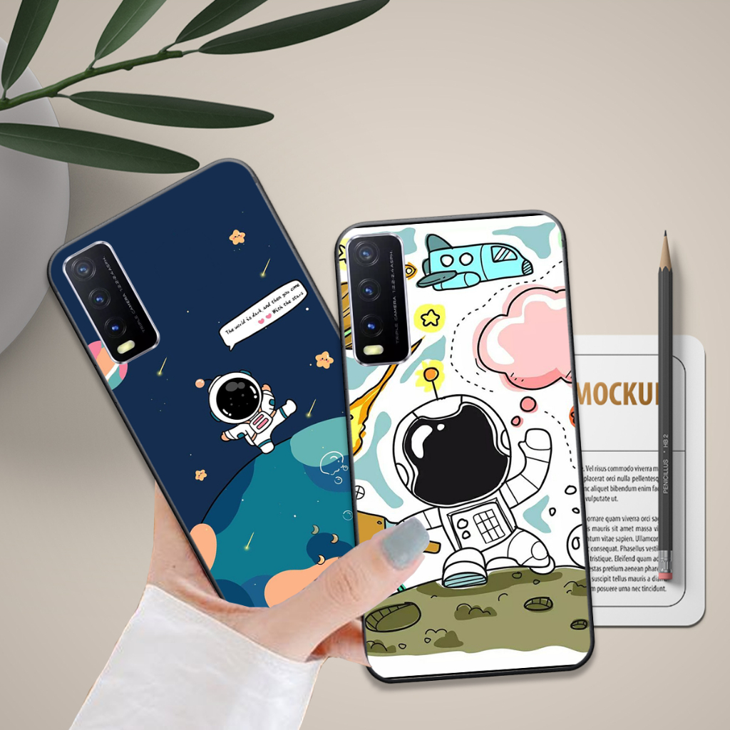Ốp Vivo Y20 / Y20S / Y12S / V20 in hình họa tiết phi hành gia cute dễ thương đẹp hot trend