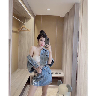 sét bộ cv áo jean hot