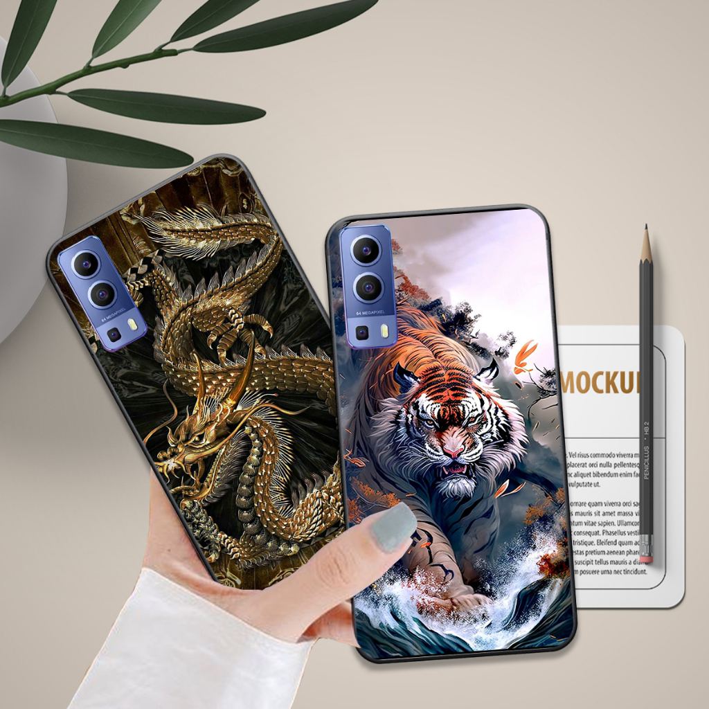 Ốp Vivo Y72 5G / Y51 2020 / Y53S in hình họa tiết rồng hổ 3d đẹp chất hot trend 2023