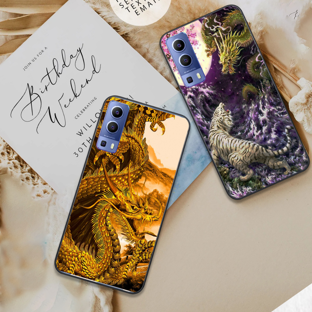 Ốp Vivo Y72 5G / Y51 2020 / Y53S in hình họa tiết rồng hổ 3d đẹp chất hot trend 2023