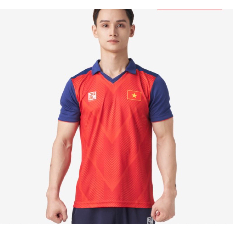 ÁO SEAGAME 32 CỔ TIM - MÀU ĐỎ