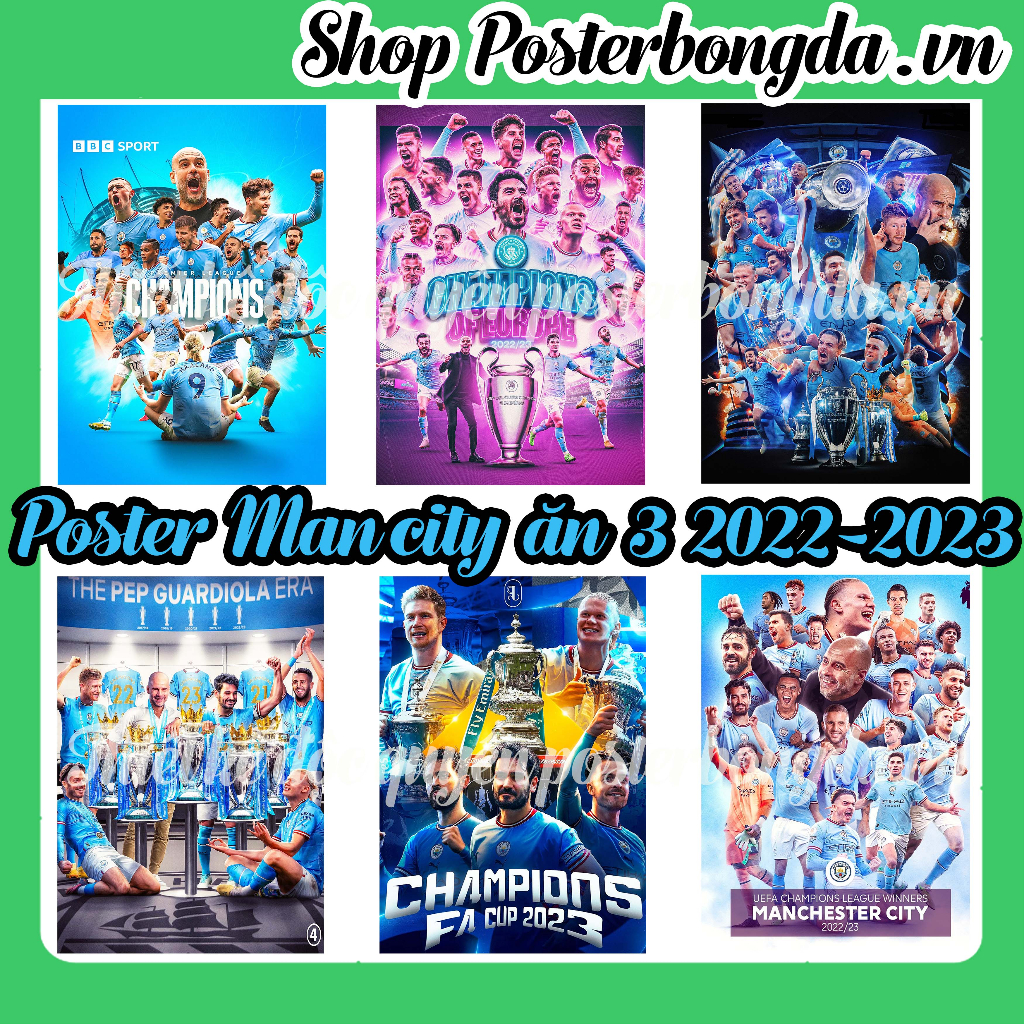 Poster Manchester City Dán Tường Cực Đẹp, Poster Bóng Đá Có In Theo Yêu Cầu