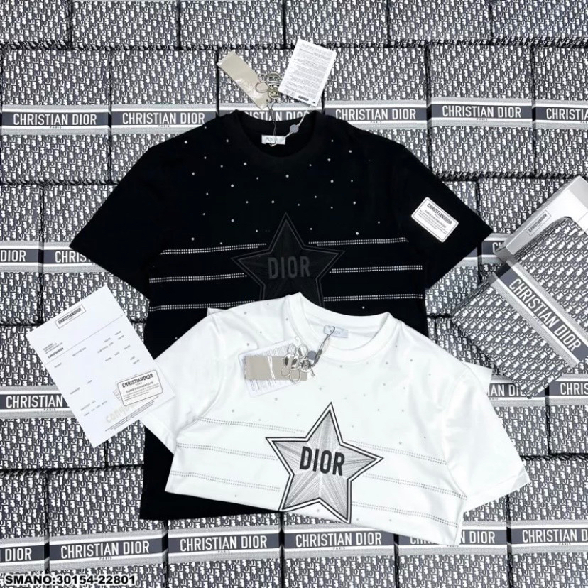 Áo thun nam nữ cotton đính đá cao cấp Áo phông Premium vải cotton in hình nam nữ mới nhất