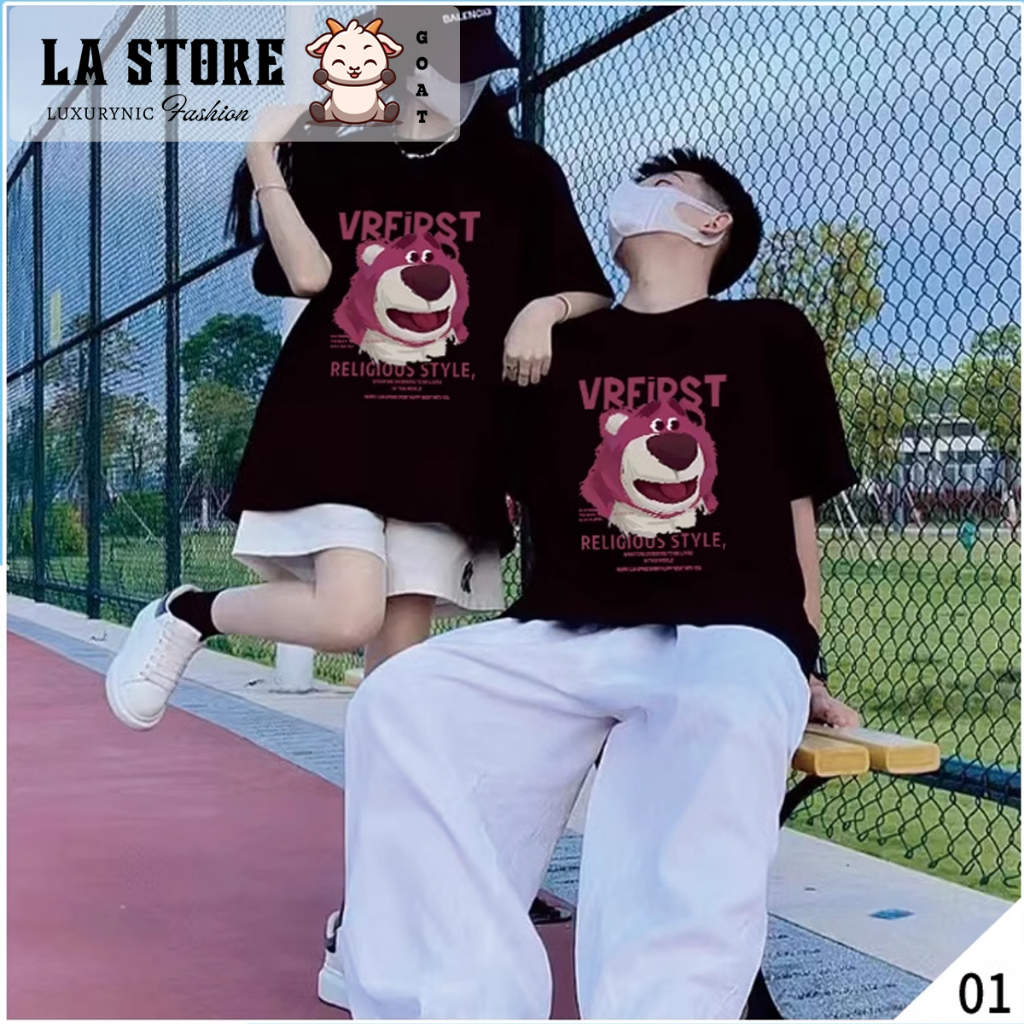 Áo thun gấu lotso form rộng  Miucho chất vải cotton in graphic | BigBuy360 - bigbuy360.vn