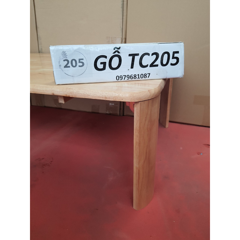 Bàn trà, bàn học gấp gọn, Bàn học gấp gọn CHÂN BÁNH MÌ 60 X 90 CM NỘI THẤT TC205 gỗ cao su 100%