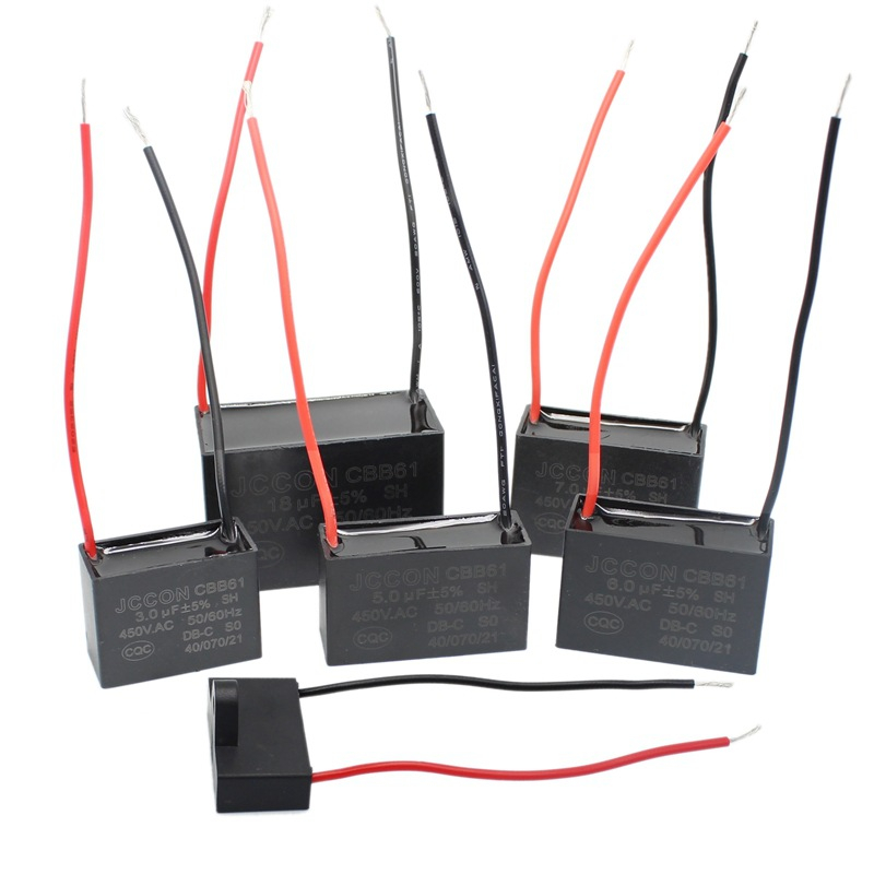 Tụ quạt 450V AC 1uF 1,5uF 2uF 2,5uF 3uF 3,5uF 4uF 4,5uF 5uF 10uF Tụ Khởi động quạt SENJU YUNIYDA CBB61 Loại Tốt