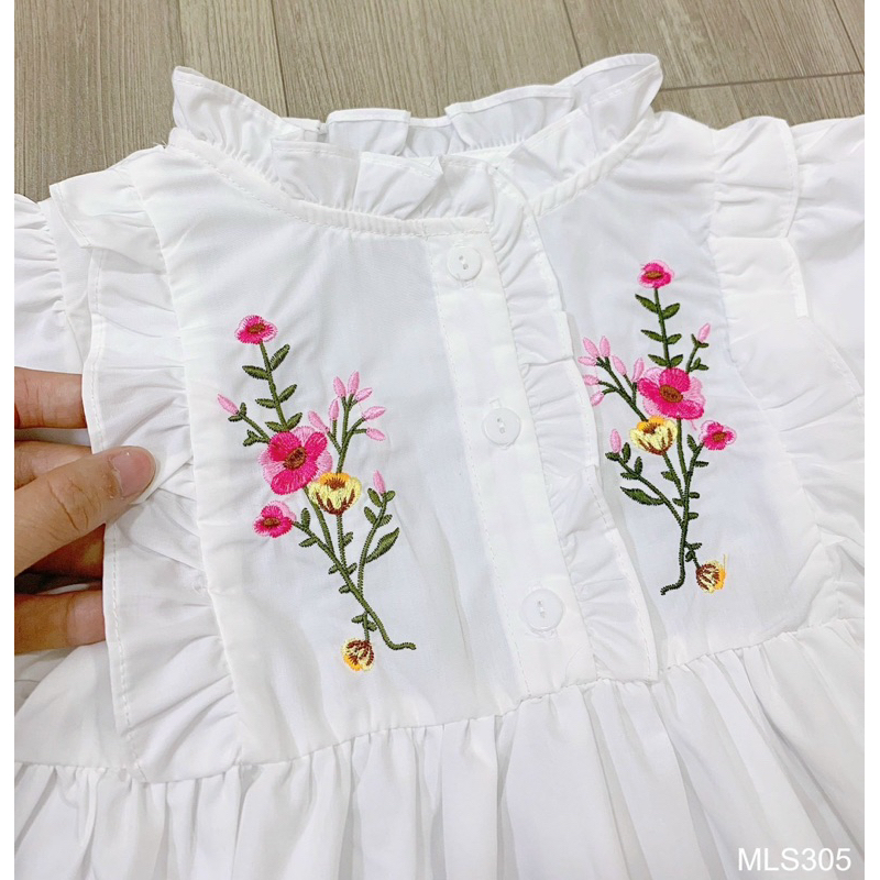Đầm tiểu thư hoa thêu Melisa