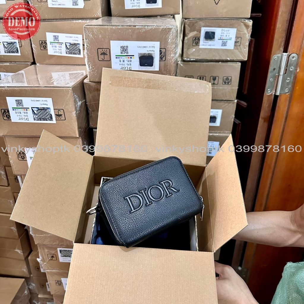 Túi đeo chéo nam nữ unisex dior khoá kéo đôi hàng vip 2 box xịn sò