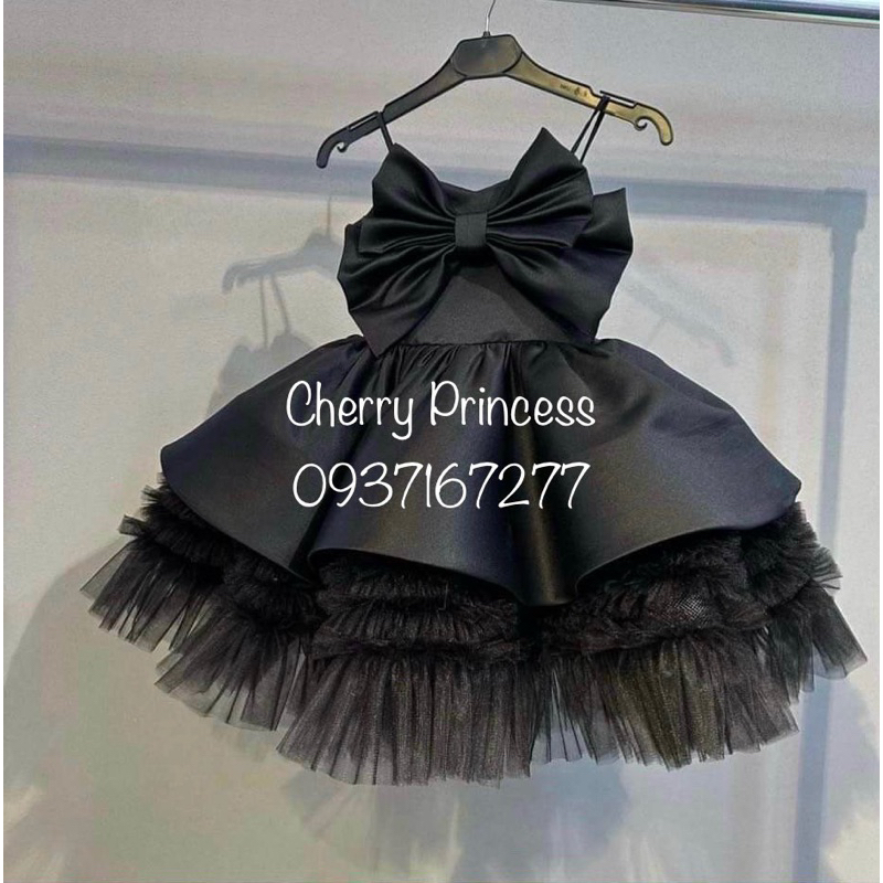 𝘽𝙇𝘼𝘾𝙆 𝐃𝐑𝐄𝐒𝐒-👗Đầm công chúa Váy công chúa bé gái thiết kế cao cấp sang chảnh 1-10 tuổi