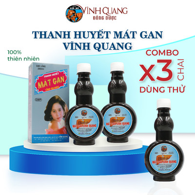 Combo 3 chai Thanh Huyết Mát Gan VĨNH QUANG - Thanh nhiệt, mát gan - chai 280ml