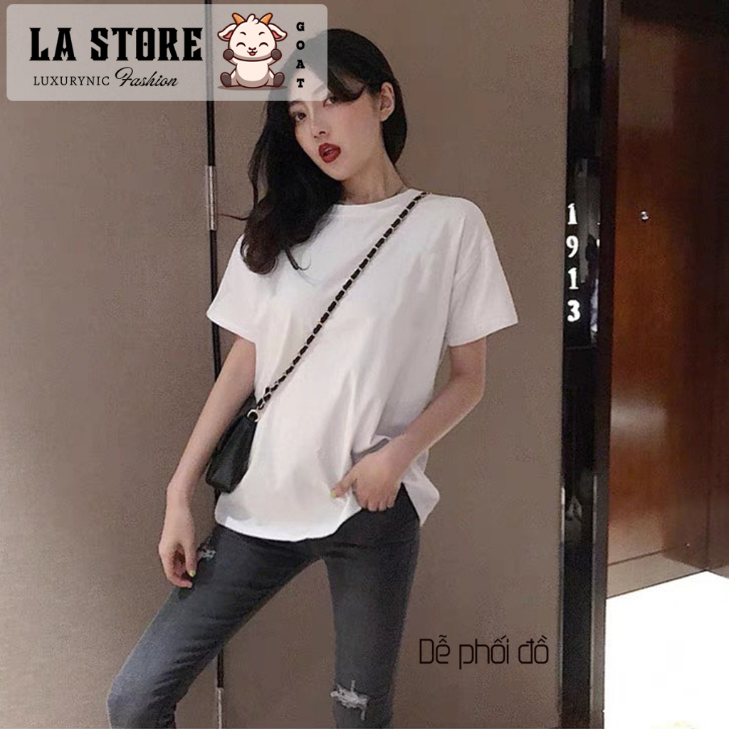 Áo thun nữ UNISEX form rộng tay lỡ LA Store | BigBuy360 - bigbuy360.vn