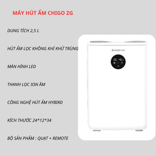 Máy hút ẩm lọc không khí khử trùng uv - chiogo zg – hiện đại tiết kiệm năng lượng