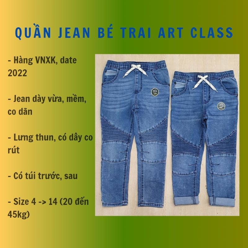 Quần Jean dài bé trai Art Class - date 2022