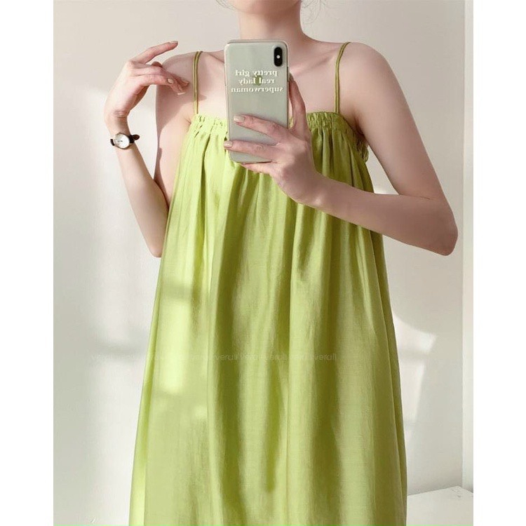 Váy maxi 2 dây đi biên dáng dài,váy xuông nữ phom rộngmặc ở nhà mùa hè SV96 HOASUMO