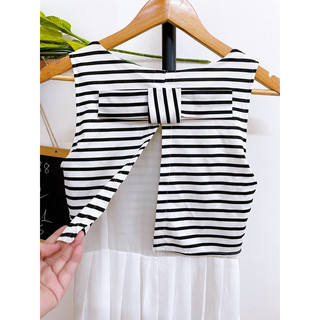 Đầm Maxi Thun Phối Voan, Hai Lớp, 2hand