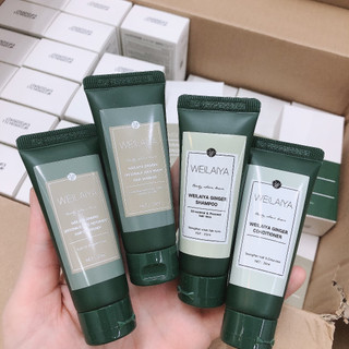 Bộ mini dầu gội xả gừng Weilaiya giảm rụng kích mọc tóc, sạch gàu, đỡ bết tóc