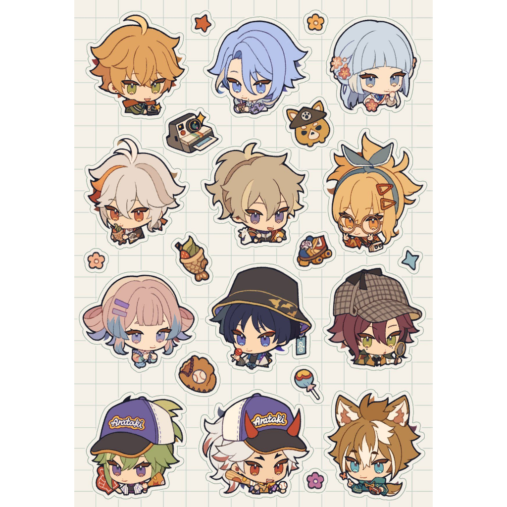 Sticker Anime Genshin Impact đa dạng nhân vật