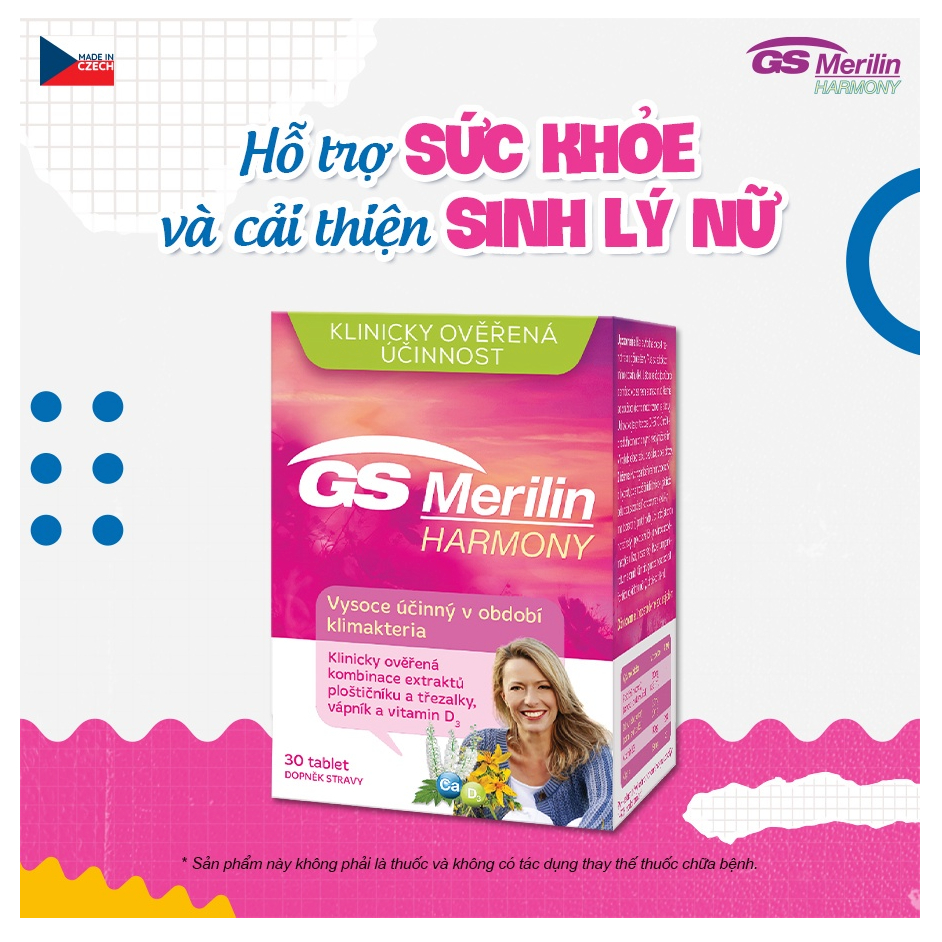 GS Merilin Harmony: Cải thiện sinh lý nữ,giảm loãng xương và giảm mỡ bụng