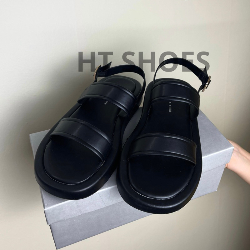 Dép sandal CNK quai da mảnh đế bằng 2cm phong cách trẻ trung dành cho nữ dễ phối đồ hàng FULLBOX G14