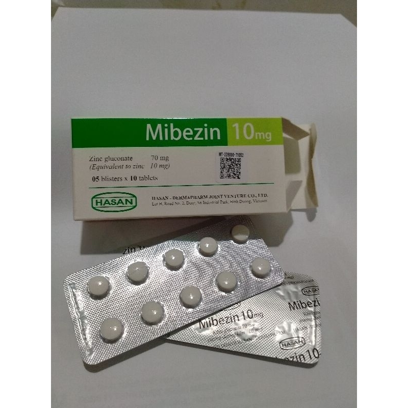 Viên bổ sung kẽm MIBEZIN 10 MG Hộp 50 viên