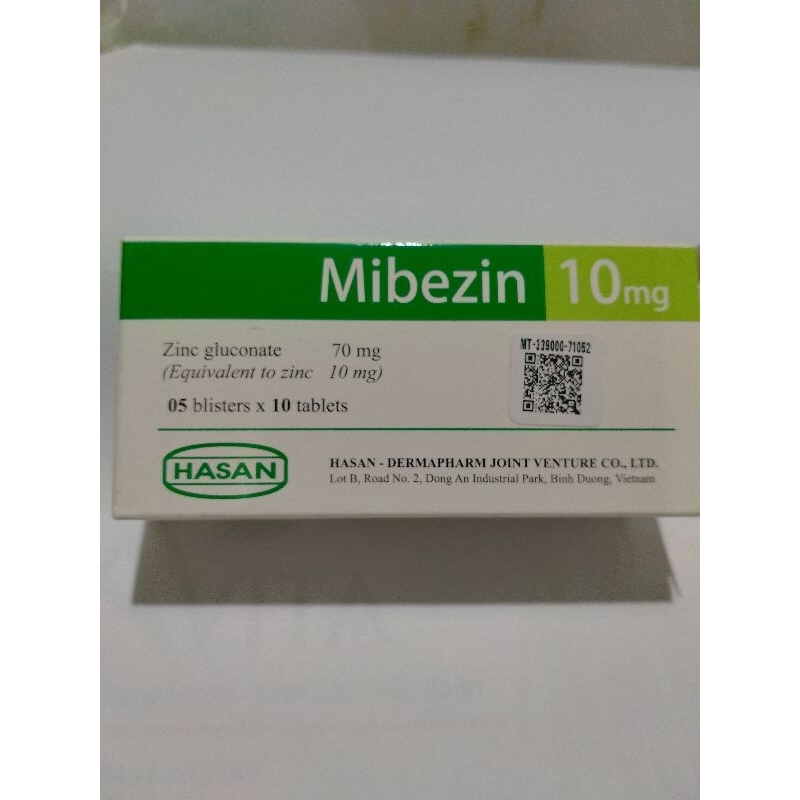 Viên bổ sung kẽm MIBEZIN 10 MG Hộp 50 viên