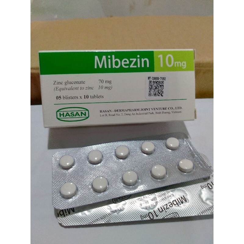 Viên bổ sung kẽm MIBEZIN 10 MG Hộp 50 viên
