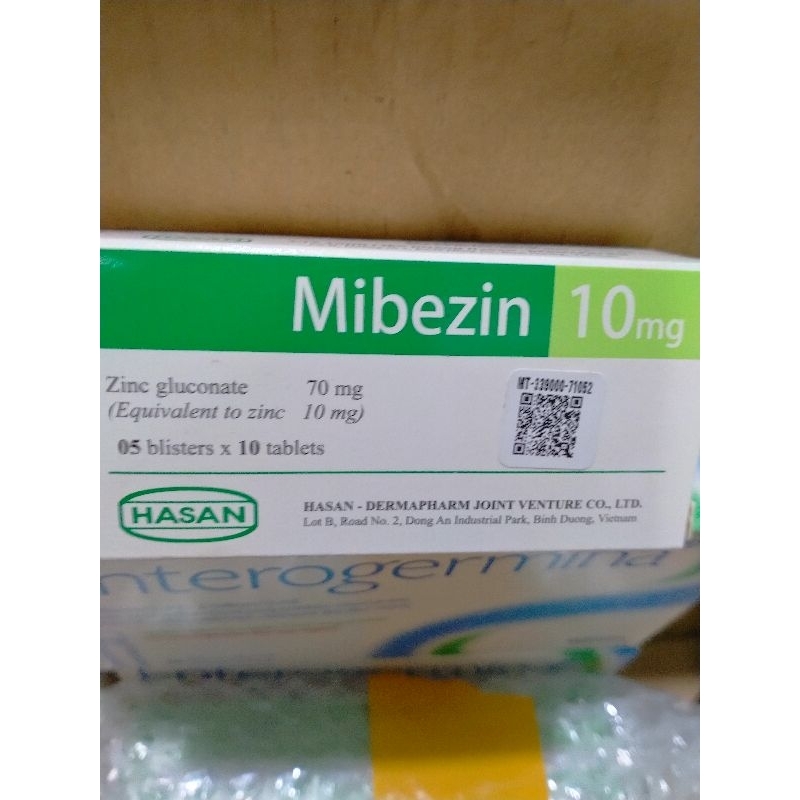 Viên bổ sung kẽm MIBEZIN 10 MG Hộp 50 viên