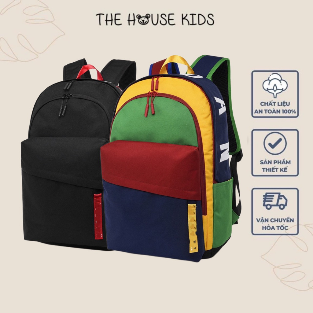 Balo đi học trẻ em, balo hoạ tiết cho bé nhiều ngăn - THE HOUSE KIDS VIP