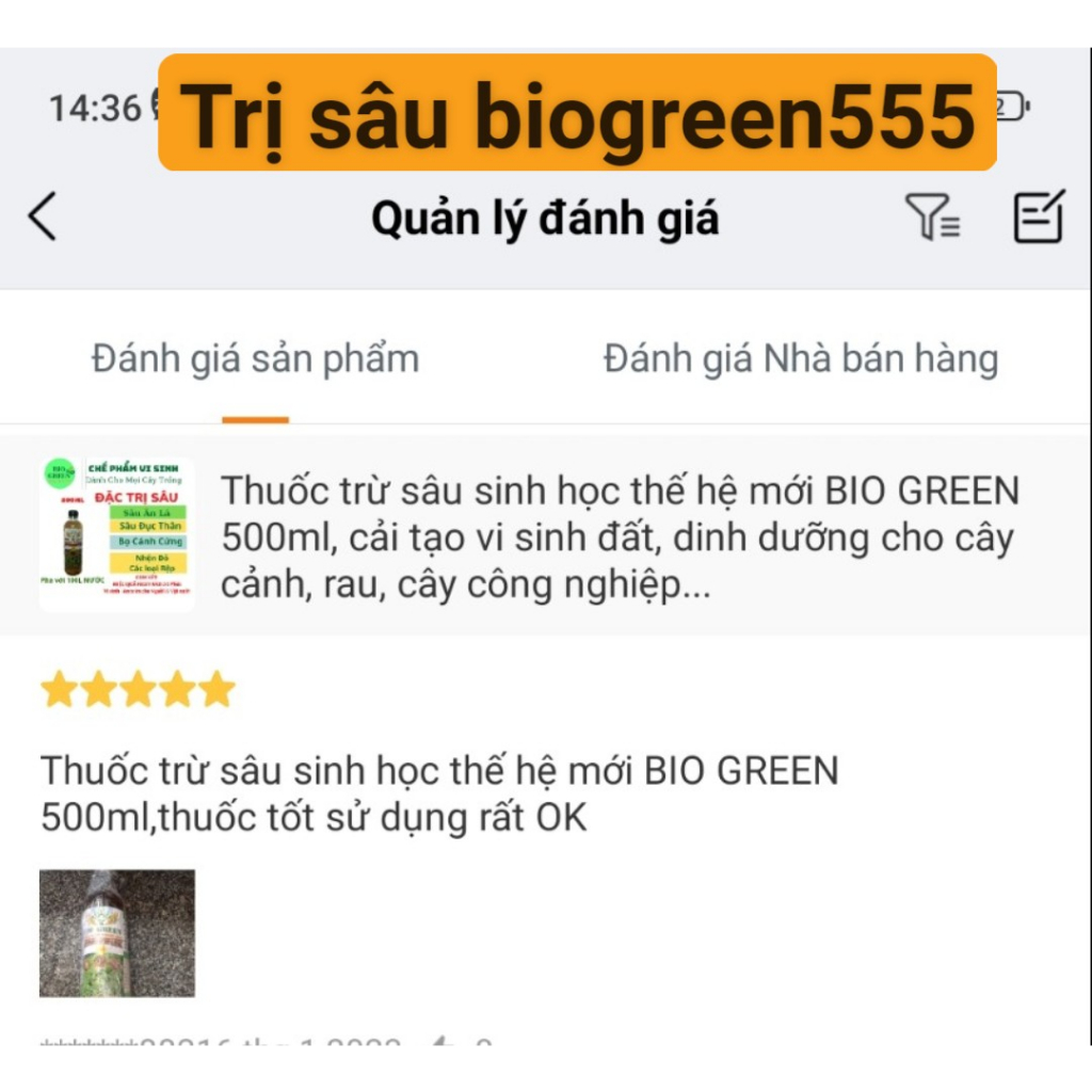 Diệt sâu đục thân,chế phẩm sinh học biogreen555 diệt các loại sâu phá hoại rau màu, cây ăn trái 100ml