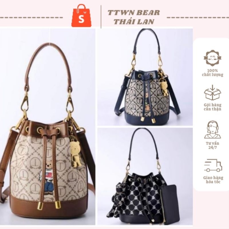 TÚI RÚT DÂY MÃ NEW TTWN BEAR( Hàng có sẵn)