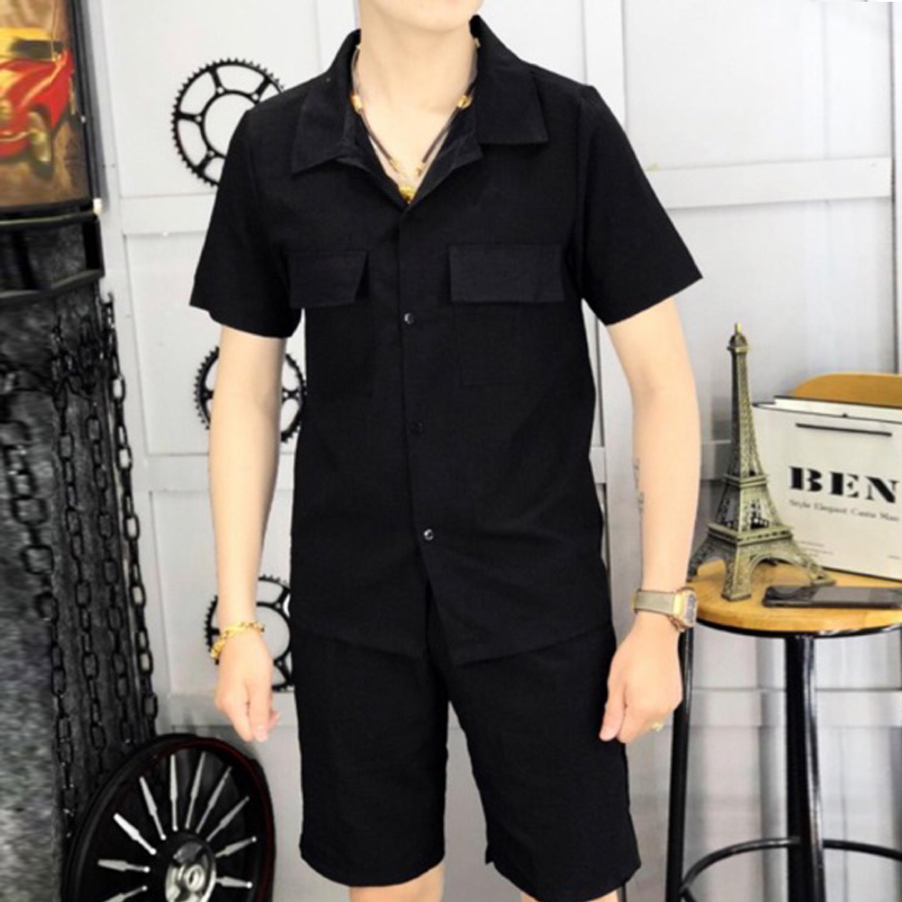 Áo Cộc Tay Trắng Chất Đũi Dành Cho Nam Phong Cách Trẻ Trung