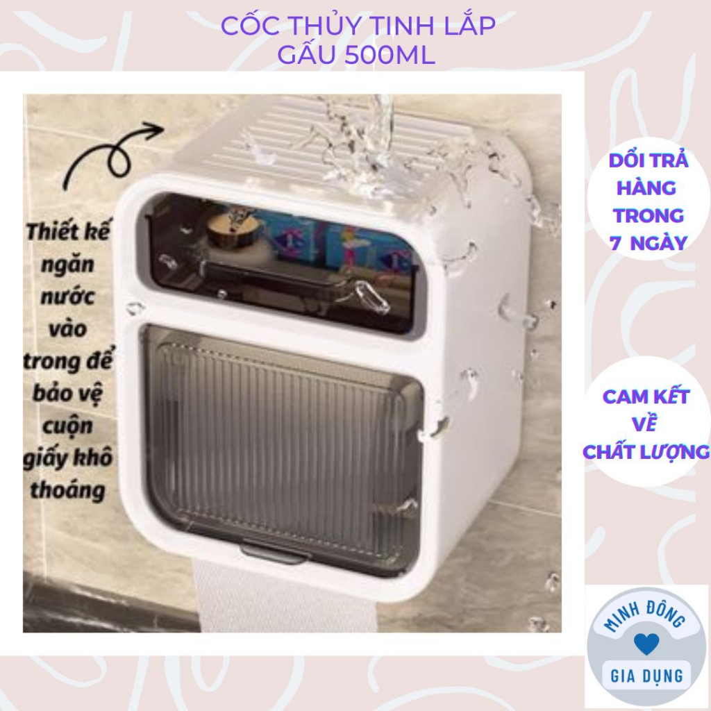 Hộp Đựng Giấy Vệ Sinh 2 Tầng Hộp Đựng Giấy Có Kệ Để Điện Thoại Tiện Lợi SUMI sỉ lẻ