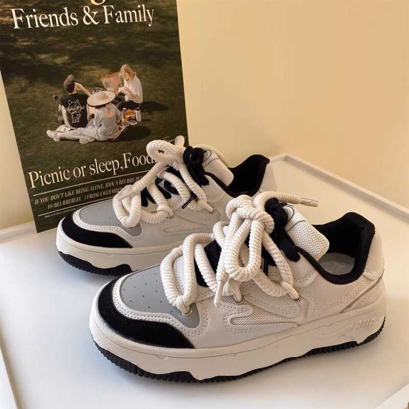 Giày thể thao phối dây thừng dây to tặng kèm bộ dây dẹt. Hàng chuẩn loại 1