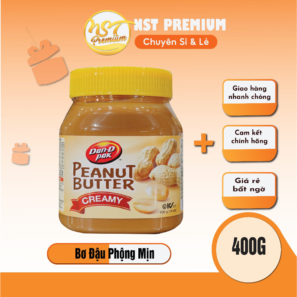 Bơ đậu phộng mịn 400gr Dan D Pak