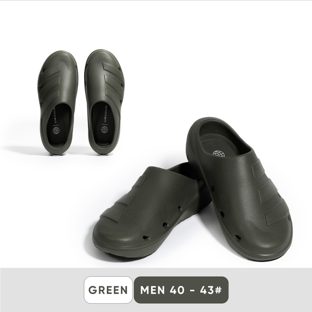 Dép Adidas Adicane Clogs Xanh Rêu mang thanh lịch thoải mái đi lại hằng ngày không cần cột dây