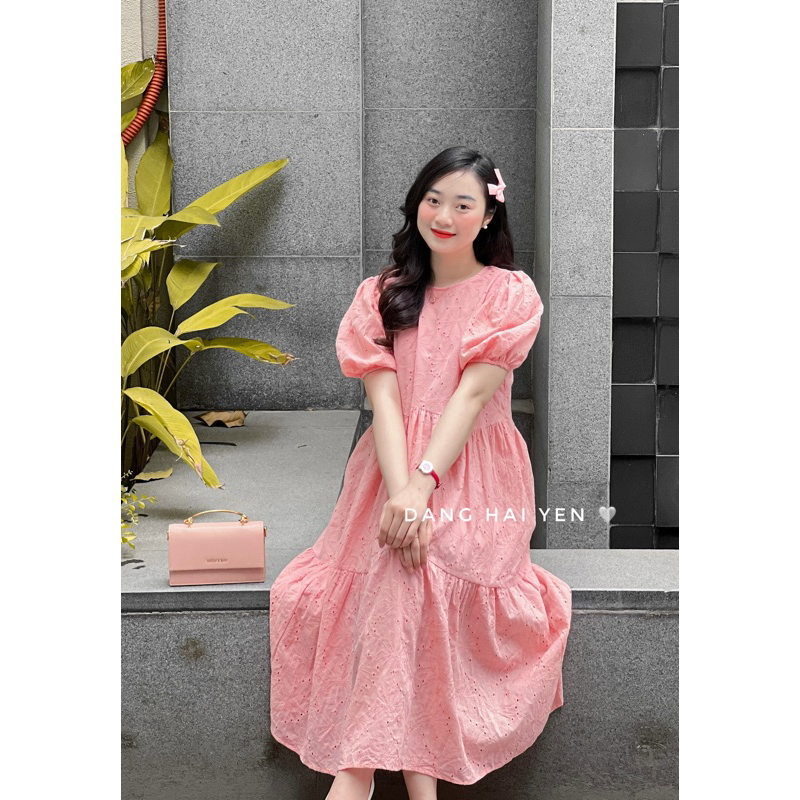 Váy babydoll hồng baby sáng  Pony tiểu thư