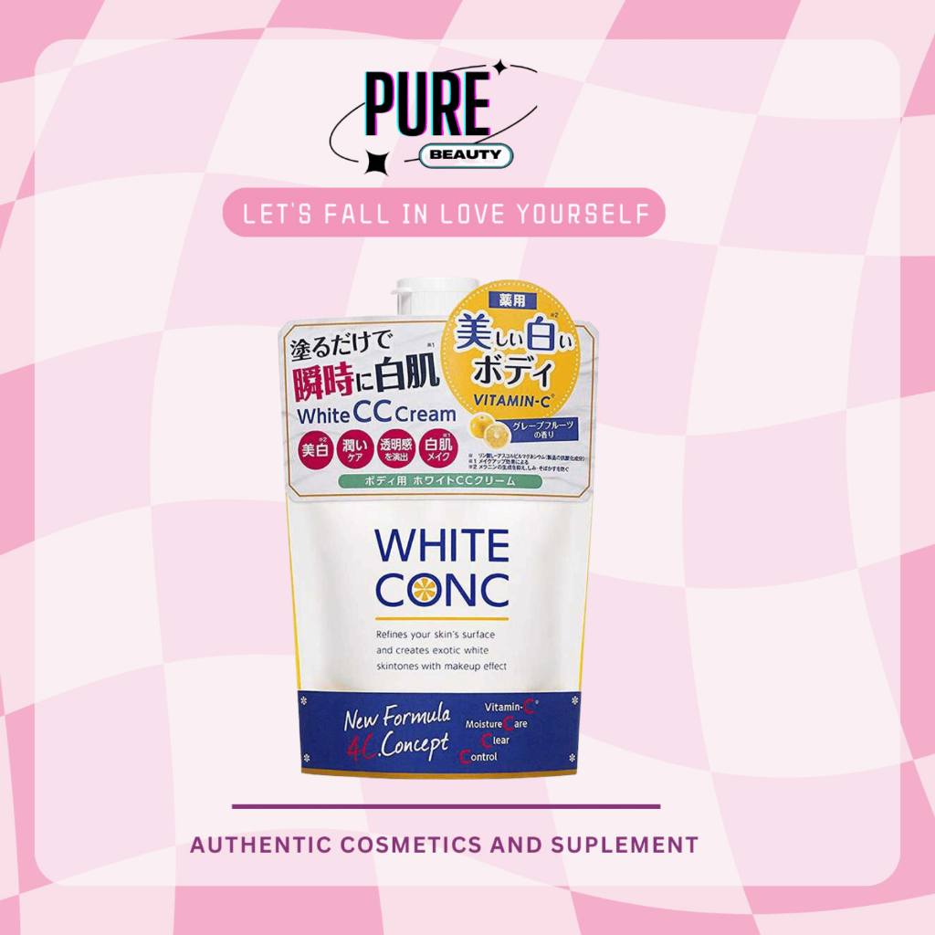 Sữa dưỡng thể trắng da White Conc Body White CC Cream Nhật Bản 200g hương cam