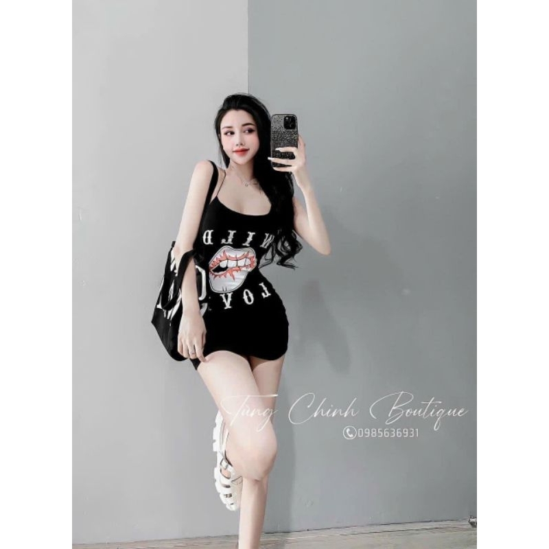 Đầm Môi Wild Love Hai Dây Bún Cổ Vuông - Ngắn/ Dài Maxi Ôm Body Sexy - Tiểu Thư Bánh Bèo Cute Sang Chảnh Dạo Phố Đi Tiệc