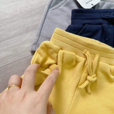 SET 3 quần đùi than-ghi-vàng chất nỉ cotton nỉ da cá cho bé trai