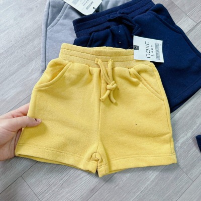 SET 3 quần đùi than-ghi-vàng chất nỉ cotton nỉ da cá cho bé trai